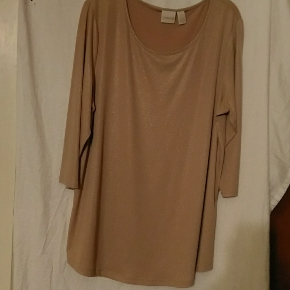 Gold sparkle tunic top, gently worn